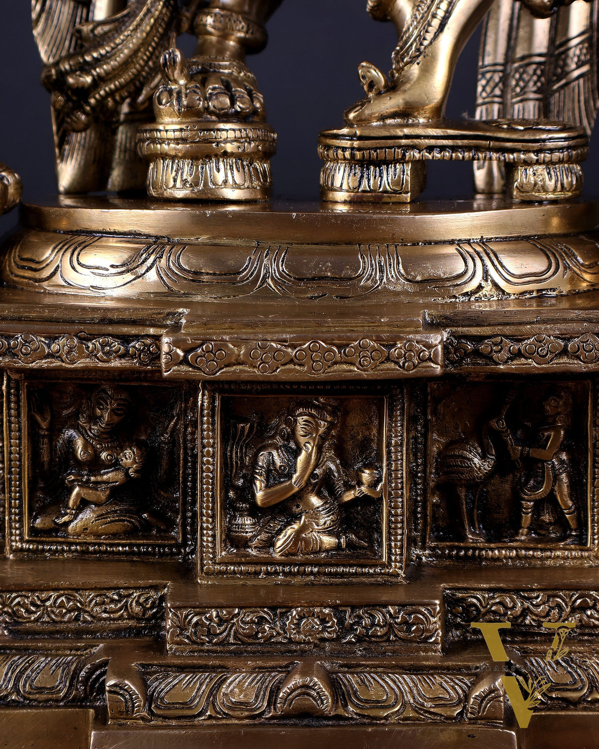 Pure Brass Lord Krishna Chola-Inspired Sculpture 25 inch