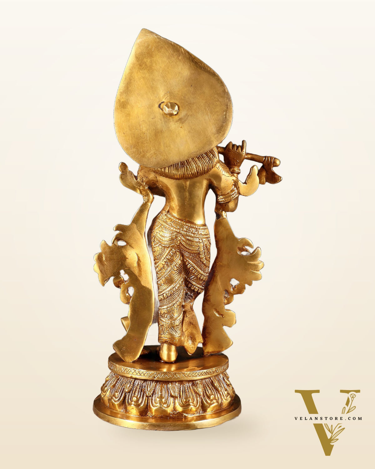 Pure Brass Lord Krishna Divine Idol – 12.5 Inch