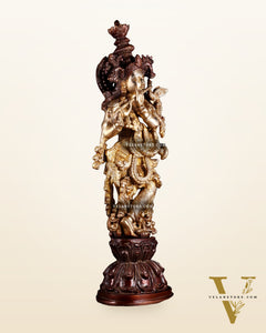 Pure brass Lord Krishna statue 25 inch