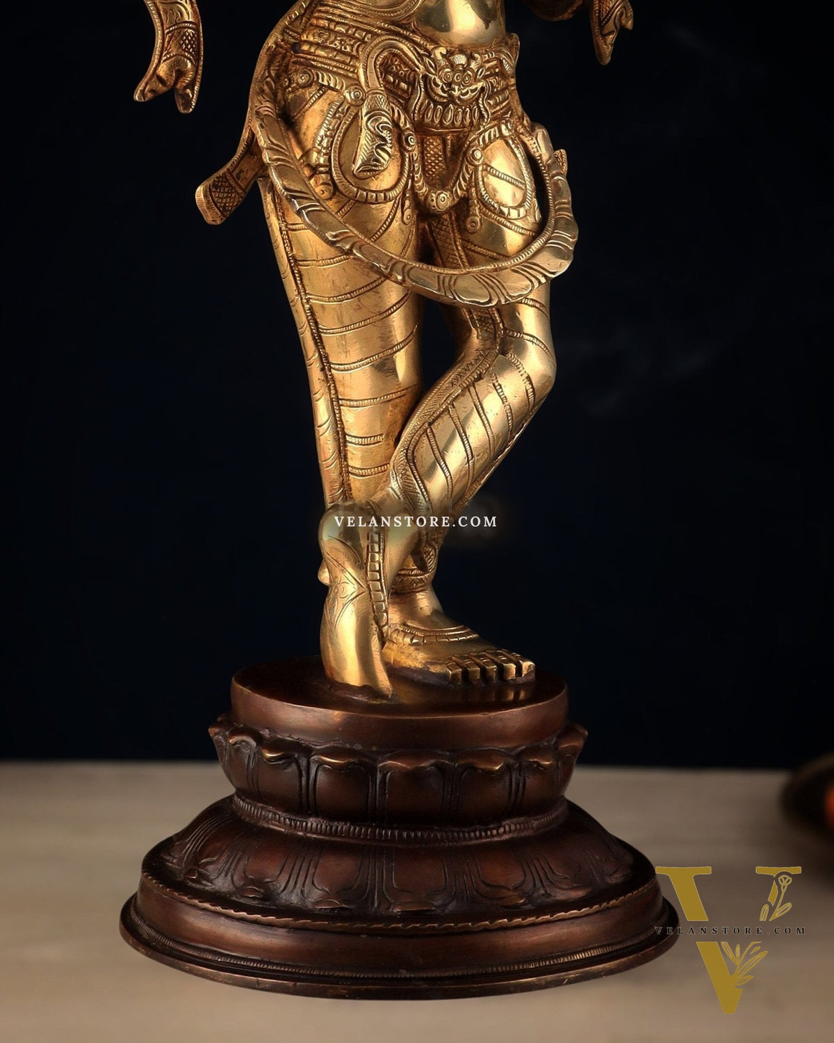 Pure Brass Lord Krishna Statue dual tone 22 inch