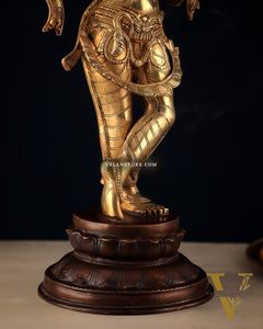 Pure Brass Lord Krishna Statue dual tone 22 inch