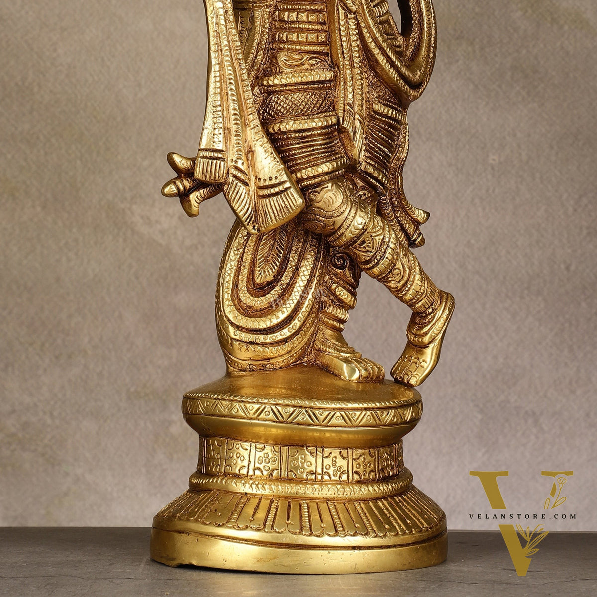 Pure Brass Lord Krishna Unique Statue | 15.5"