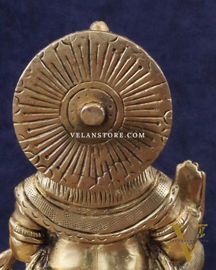 Pure Brass Lord Kubera Idol - 5.5"