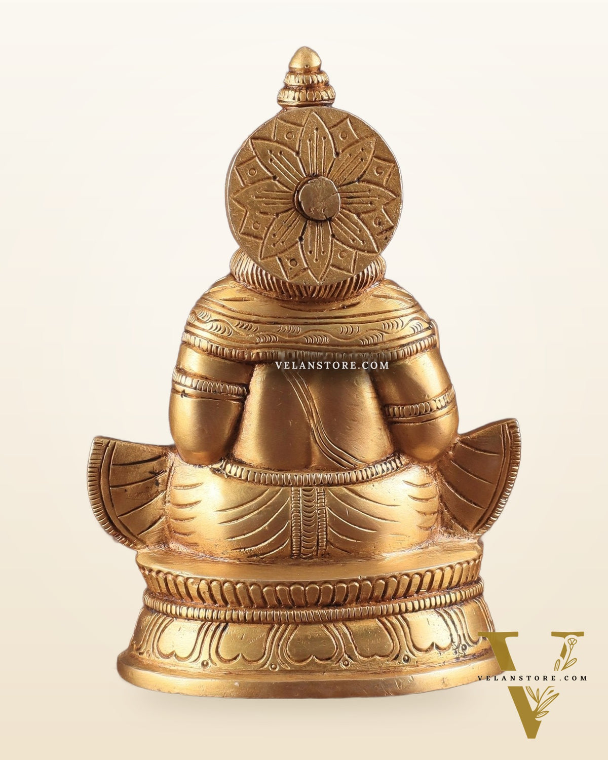Pure Brass Lord Kubera Idol with Superfine Carvings 5.5"