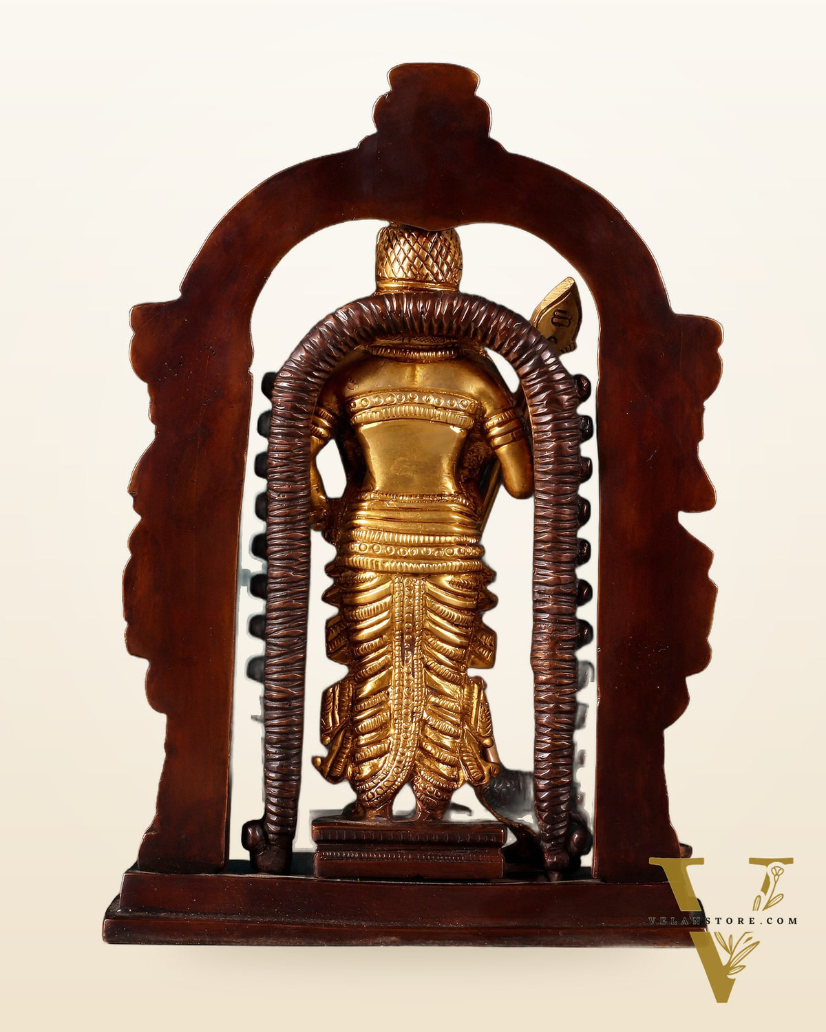 Pure Brass Lord Murugan Swamy statue 9" dual tone