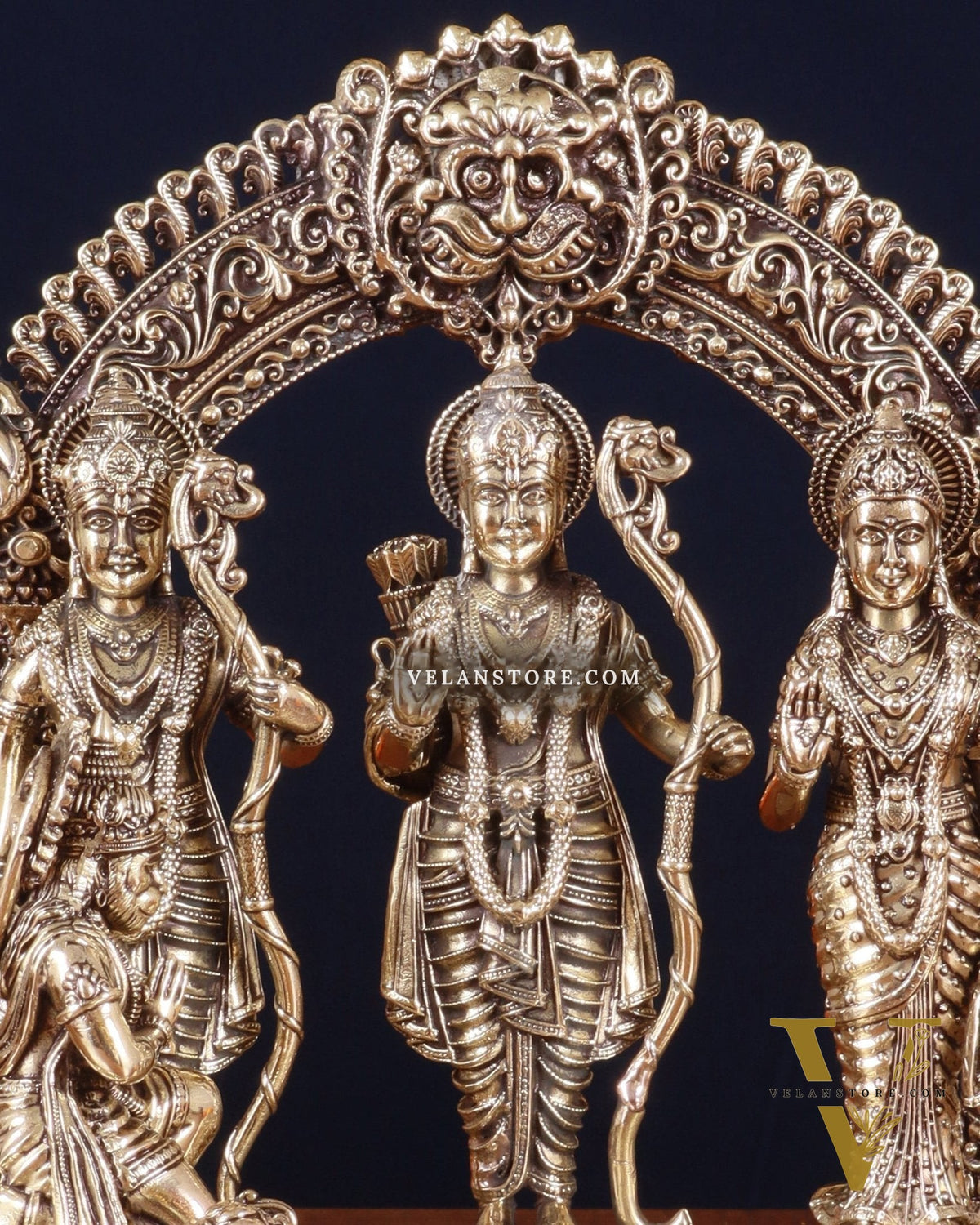 Pure Brass Lord Ram Darbar Intricately Crafted Statue – 9.5 Inch