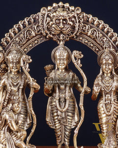 Pure Brass Lord Ram Darbar Intricately Crafted Statue – 9.5 Inch