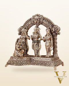 Pure Brass Lord Ram Darbar Intricately Crafted Statue – 9.5 Inch