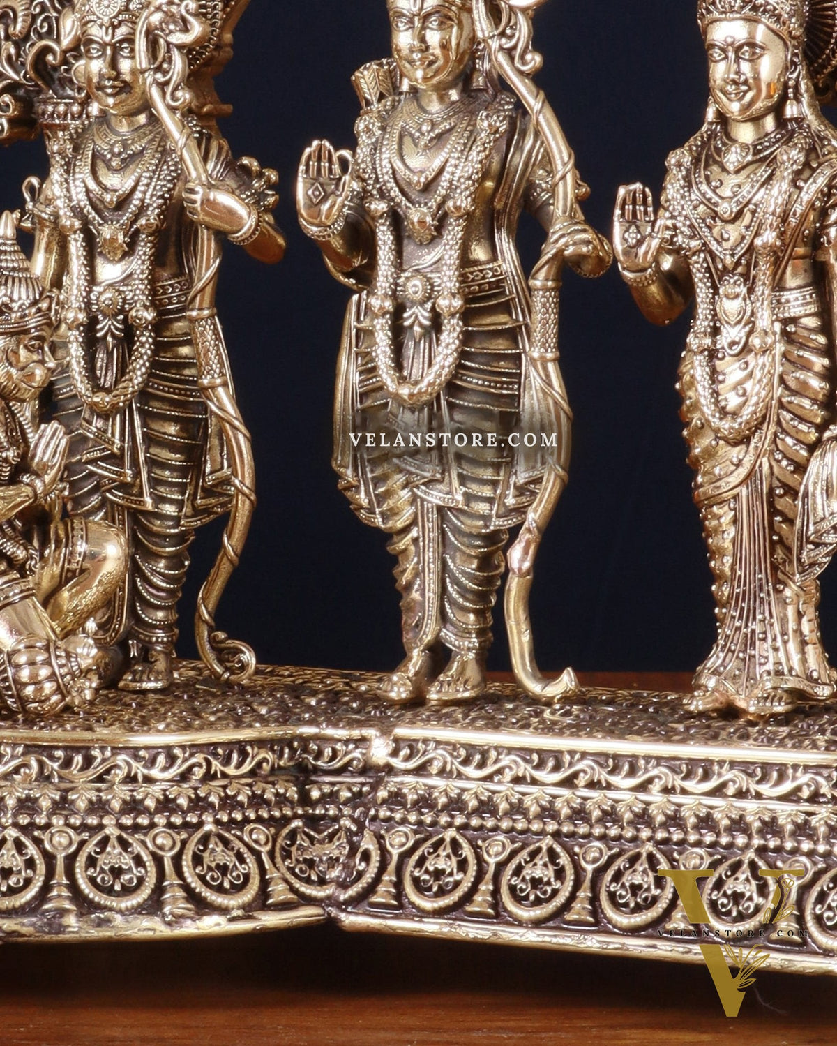 Pure Brass Lord Ram Darbar Intricately Crafted Statue – 9.5 Inch