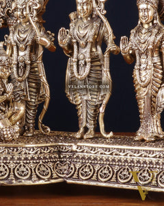 Pure Brass Lord Ram Darbar Intricately Crafted Statue – 9.5 Inch