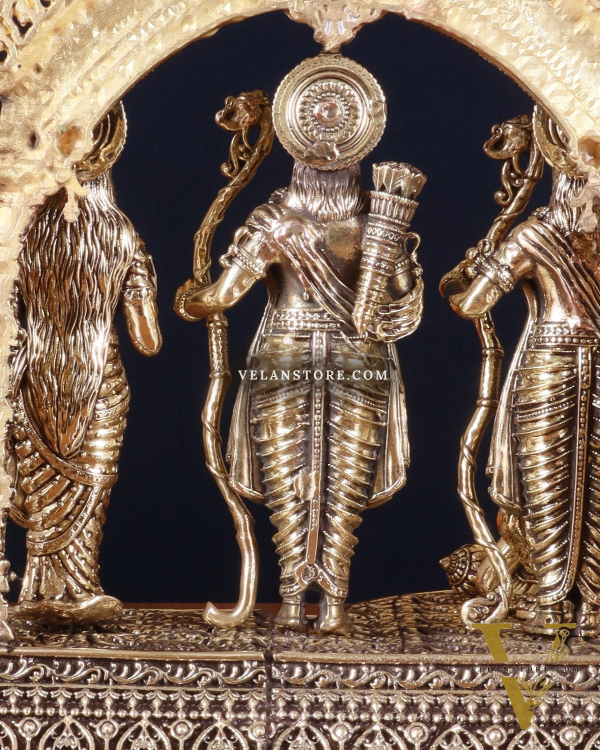 Pure Brass Lord Ram Darbar Intricately Crafted Statue – 9.5 Inch