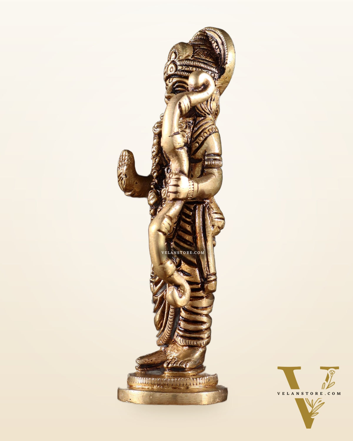 Pure Brass Lord Rama Statue –  4.5" Miniature Idol for Home Temple
