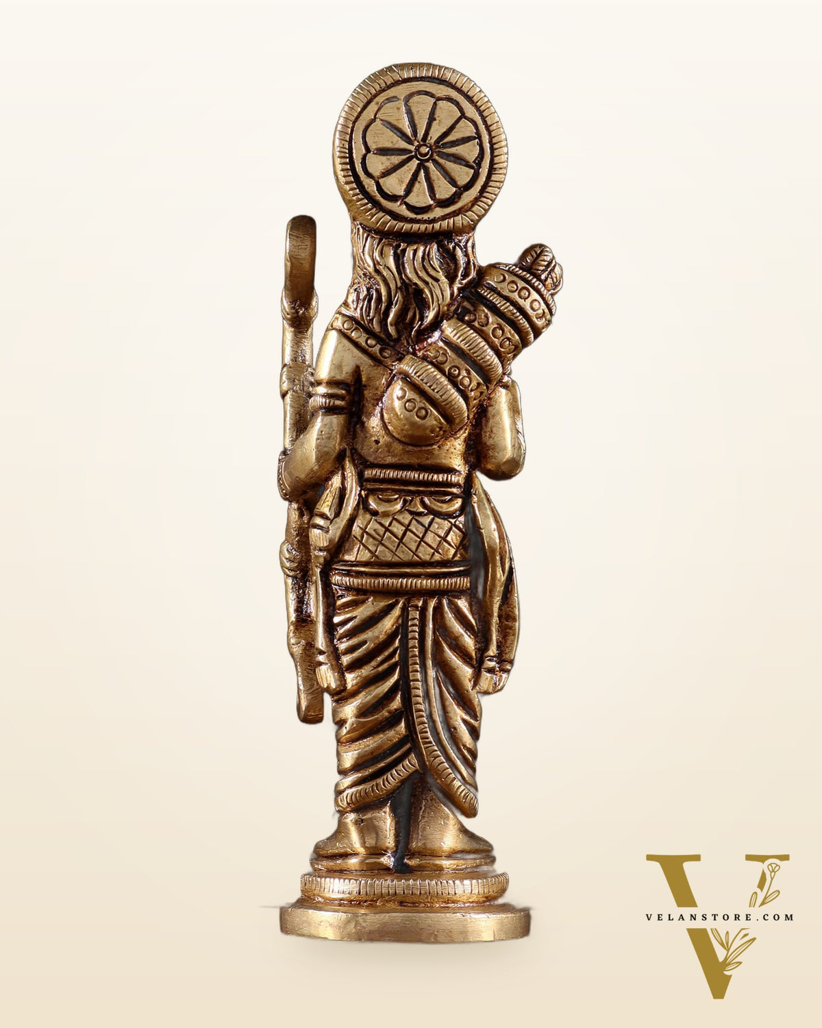 Pure Brass Lord Rama Statue –  4.5" Miniature Idol for Home Temple