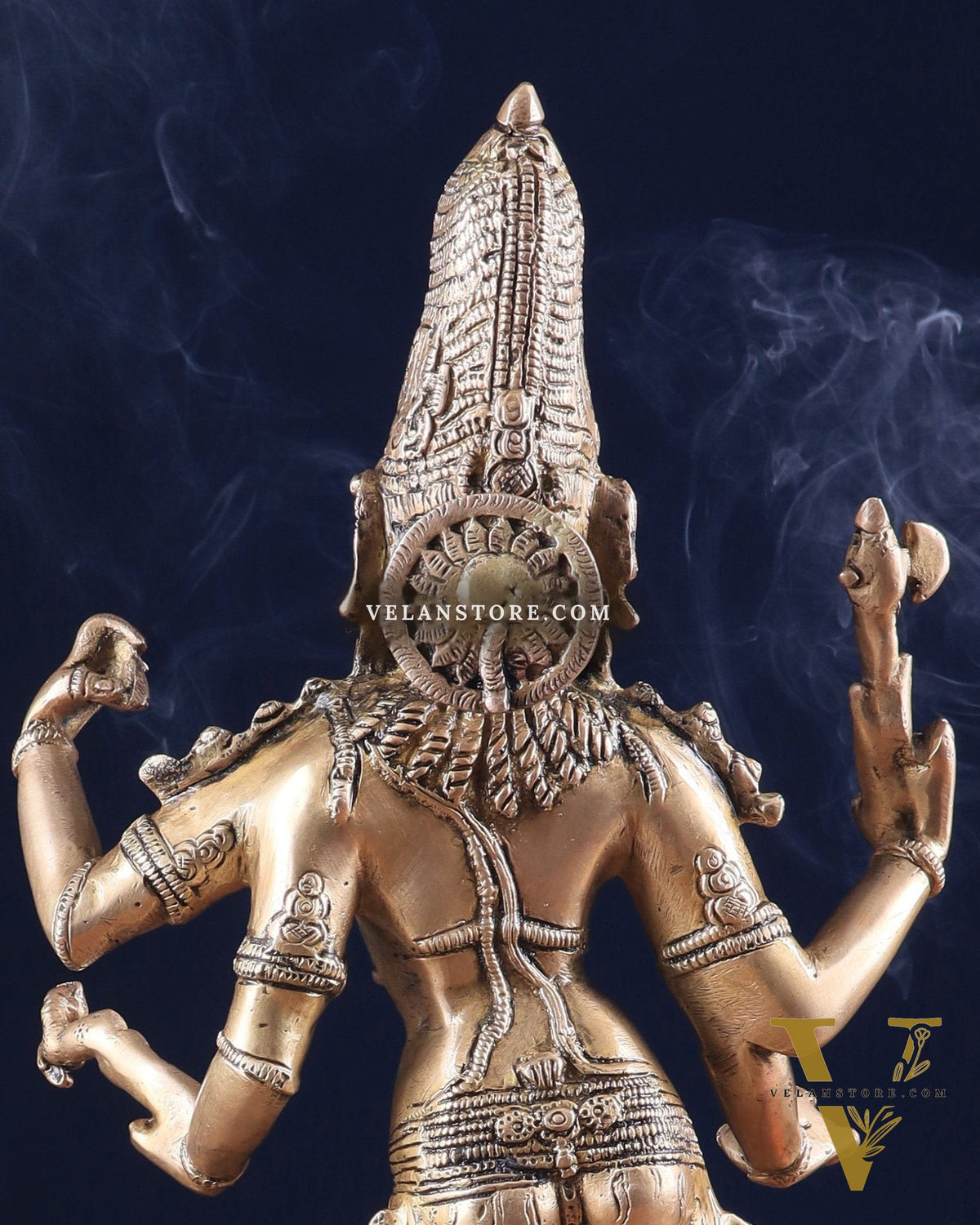 Pure Brass Lord Shiva as Pashupatinath Standing Sculpture – Hoysala Inspired 18"