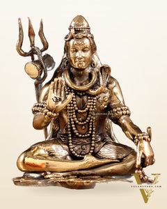 Pure Brass Lord Shiva Blessing Statue – Superfine Finish – 4"