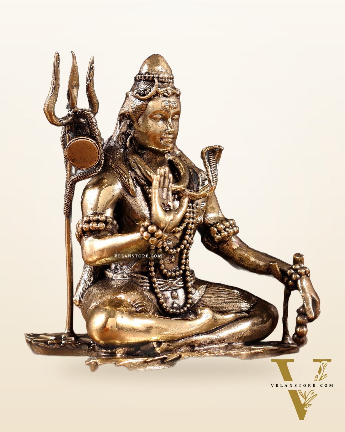 Pure Brass Lord Shiva Blessing Statue – Superfine Finish – 4"