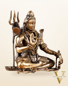 Pure Brass Lord Shiva Blessing Statue – Superfine Finish – 4"