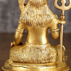 Pure Brass Lord Shiva Detailed Statue with Kamandala | 7 Inch