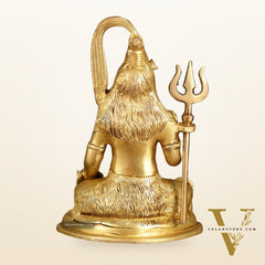 Pure Brass Lord Shiva Detailed Statue with Kamandala | 7 Inch