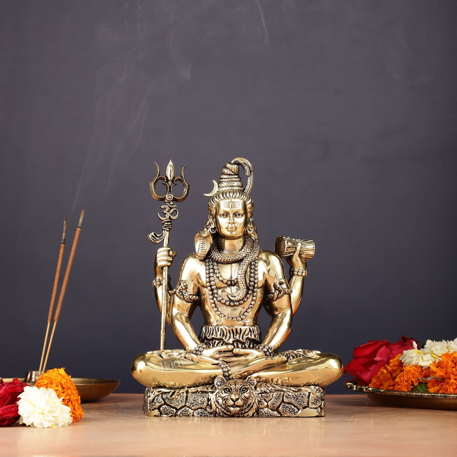 Brass Superfine Intricate Lord Shiva Statue – 7 Inch