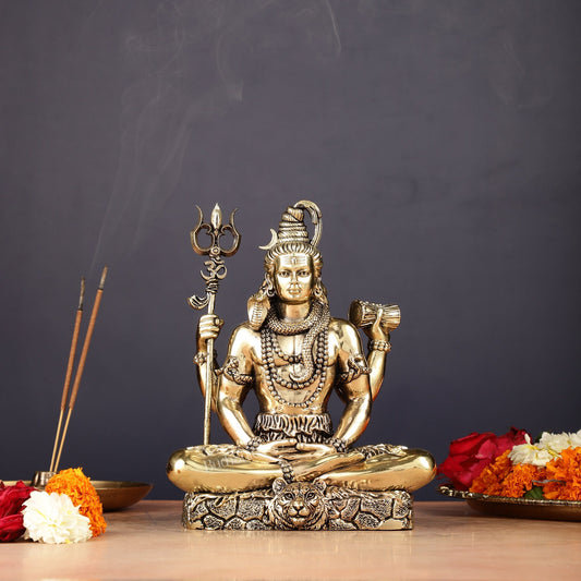 Brass Superfine Intricate Lord Shiva Statue – 7 Inch