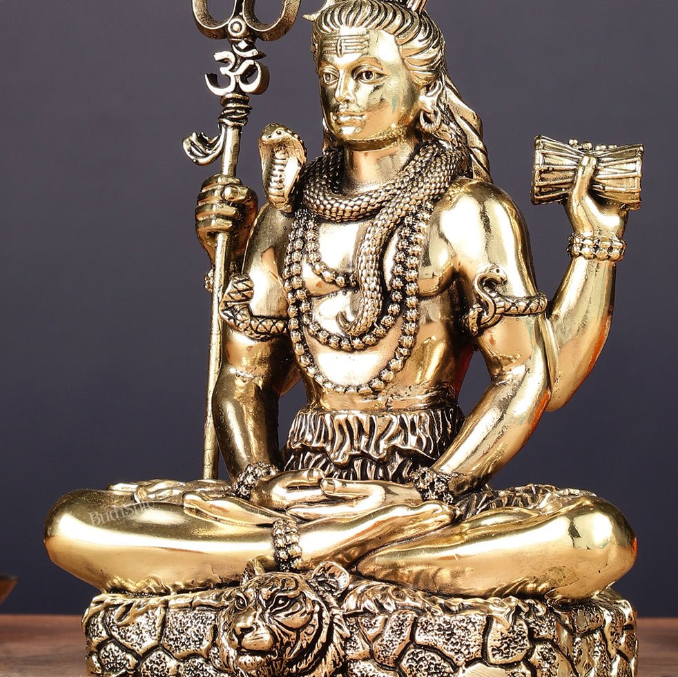 Brass Superfine Intricate Lord Shiva Statue – 7 Inch
