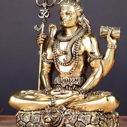 Brass Superfine Intricate Lord Shiva Statue – 7 Inch