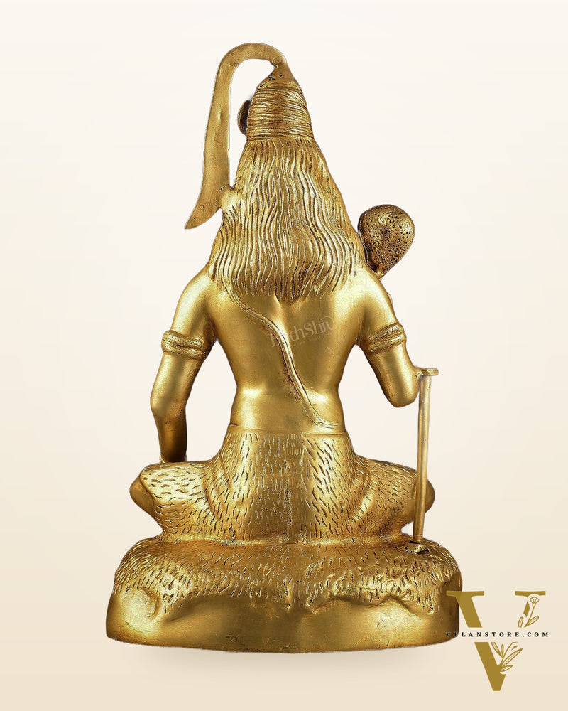 Pure Brass Lord Shiva Statue - 18"