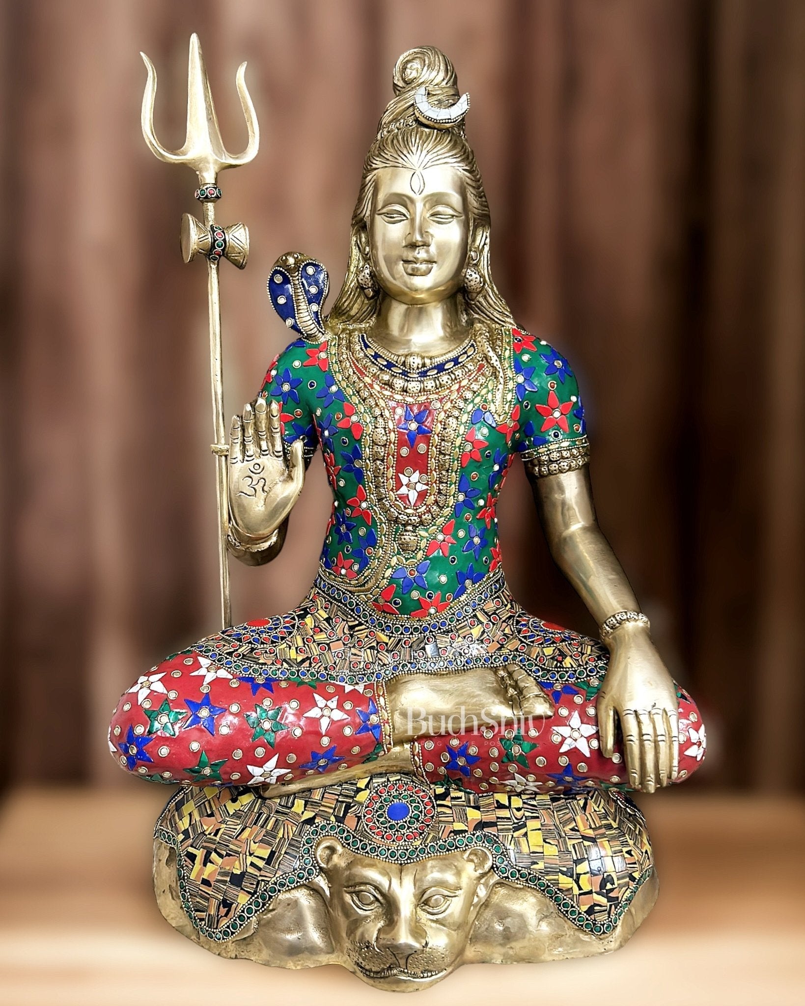 Pure Brass Lord Shiva Statue 23" Height