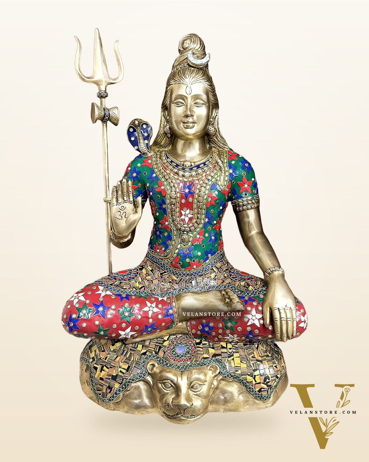 Pure Brass Lord Shiva Statue 23" Height