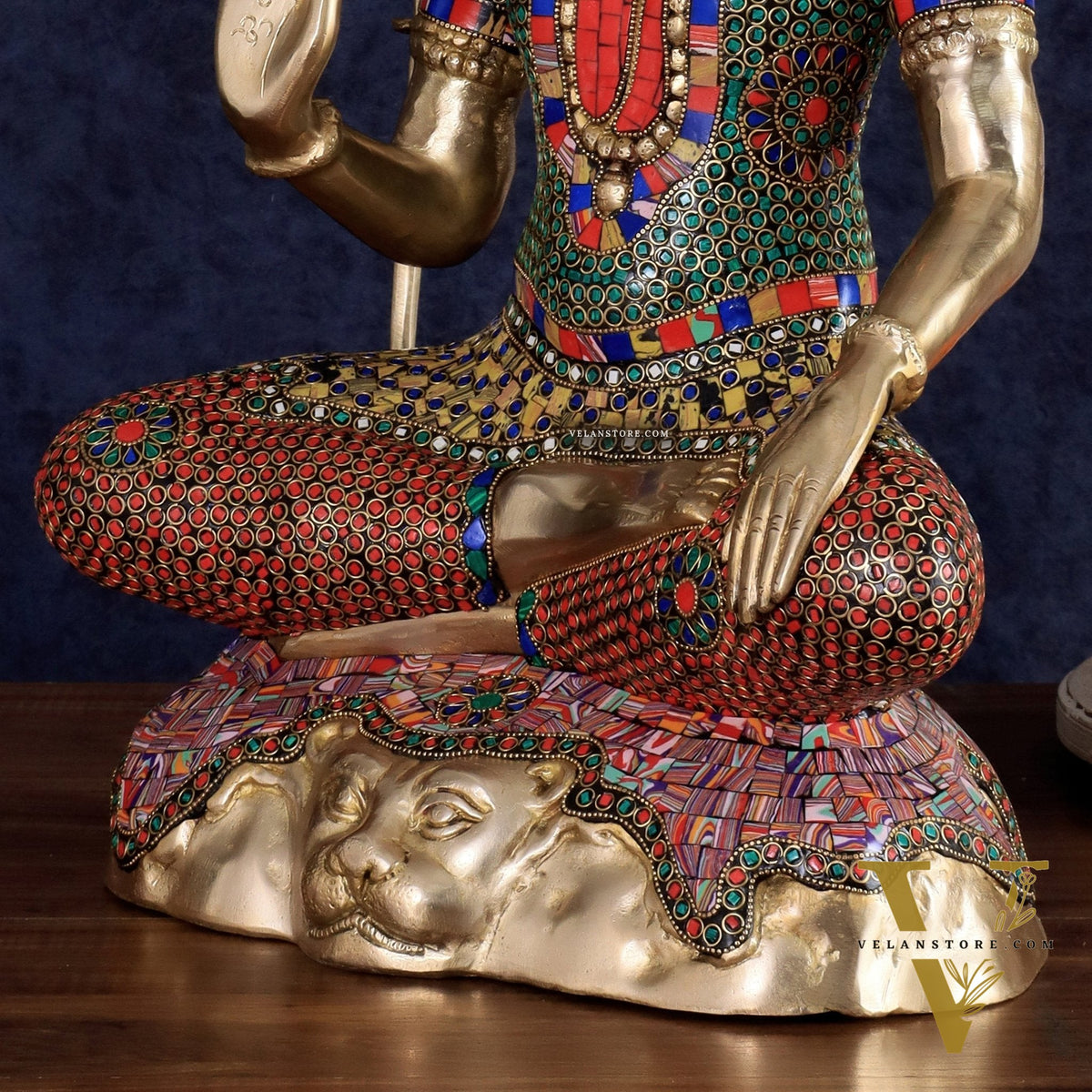 Pure Brass Lord Shiva Statue - 23" Meenakari