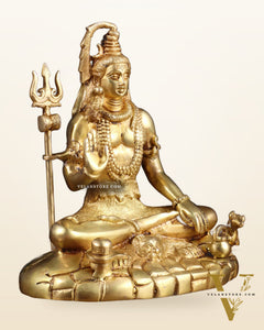 Pure Brass Lord Shiva Statue | 9 Inch