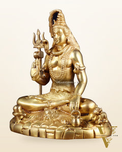 Pure Brass Lord Shiva Statue | 9 Inch