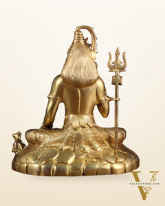 Pure Brass Lord Shiva Statue | 9 Inch