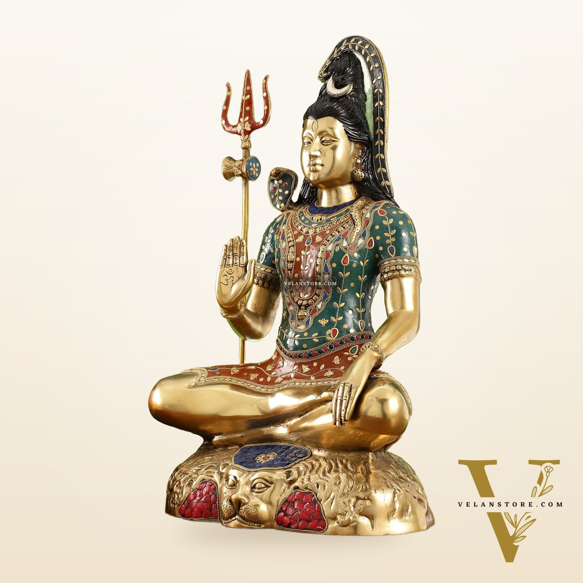 Pure Brass Lord Shiva Statue | Handcrafted | 22.5" Height