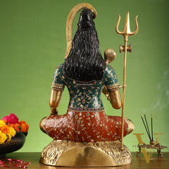 Pure Brass Lord Shiva Statue | Handcrafted | 22.5" Height