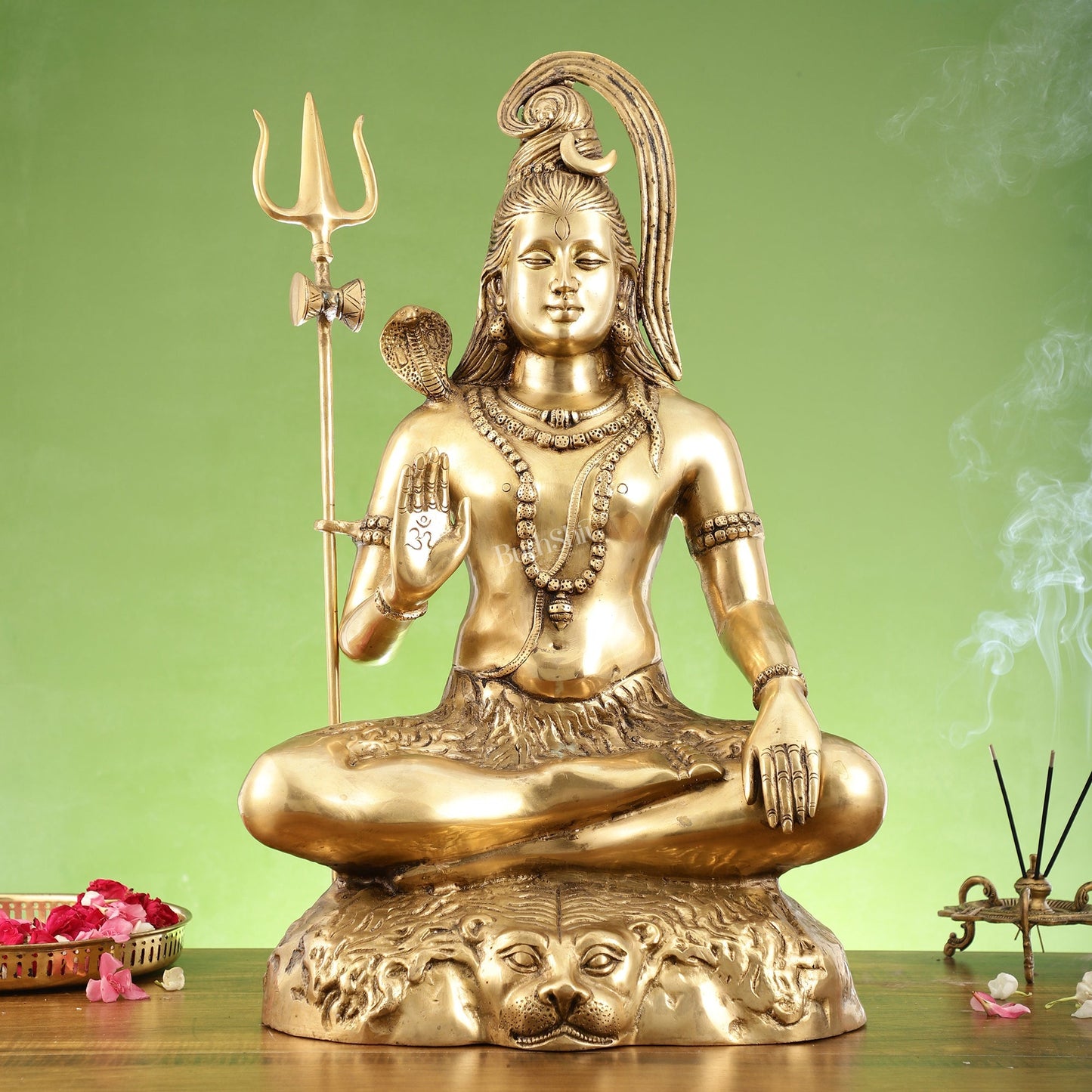 Pure Brass Lord Shiva Statue | Handcrafted | 22.5" Height