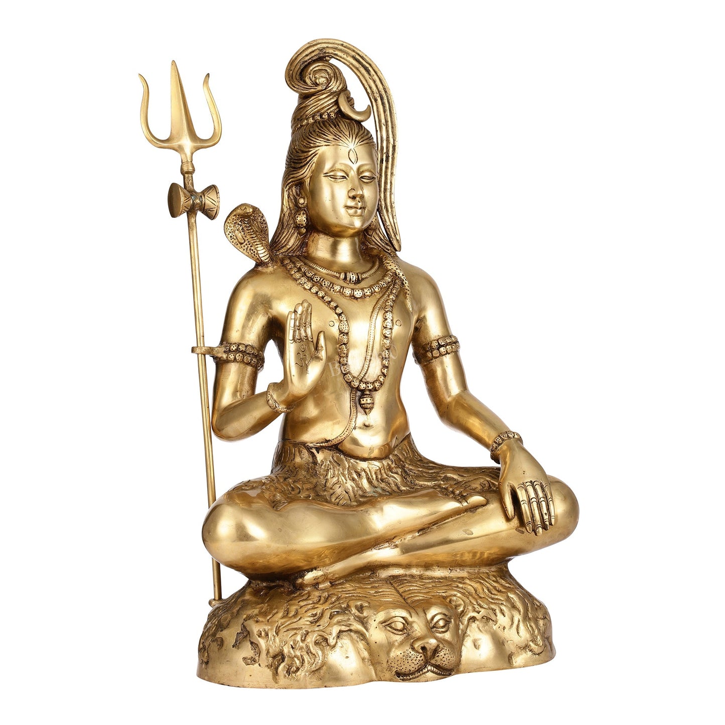 Pure Brass Lord Shiva Statue | Handcrafted | 22.5" Height