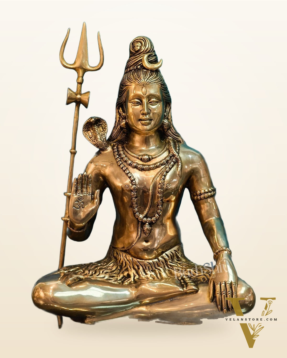 Pure Brass Lord Shiva Statue | Handcrafted in India | 20" Height