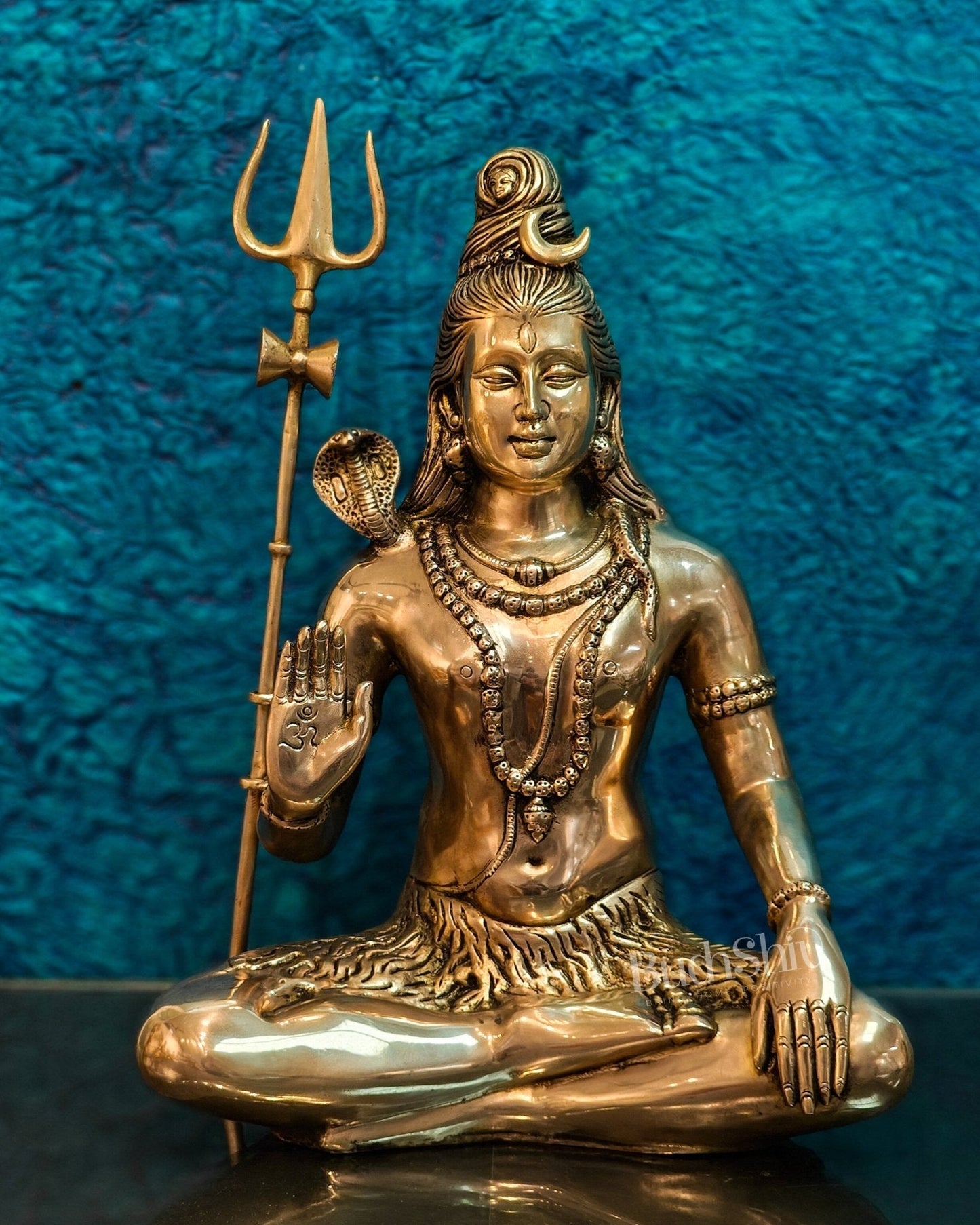 Pure Brass Lord Shiva Statue | Handcrafted in India | 20" Height