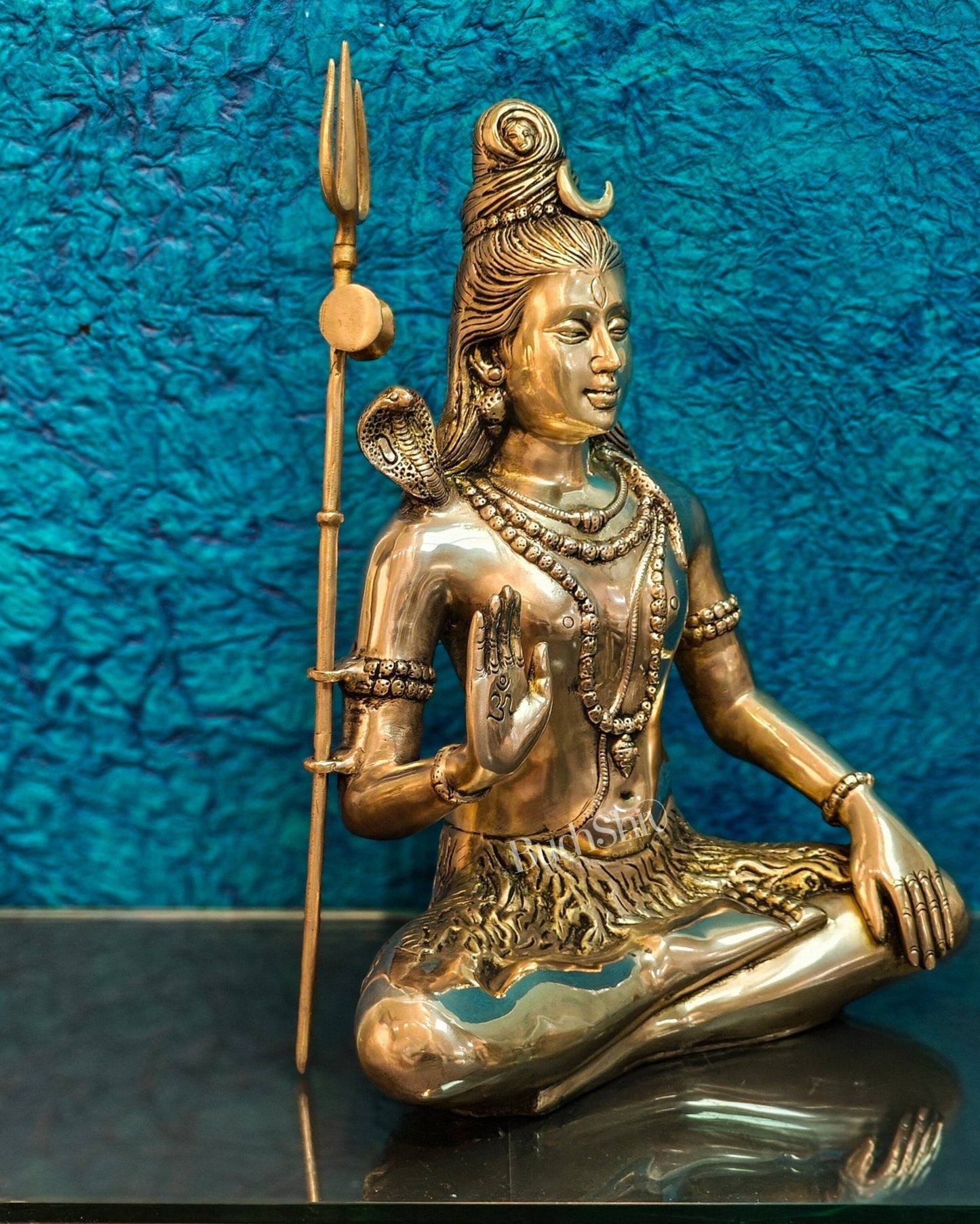 Pure Brass Lord Shiva Statue | Handcrafted in India | 20" Height