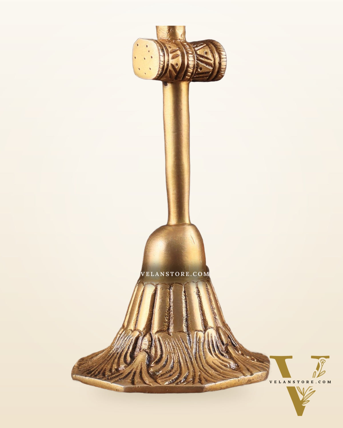 Pure Brass Lord Shiva's Trishul Statue – 11" Standing Table Decor