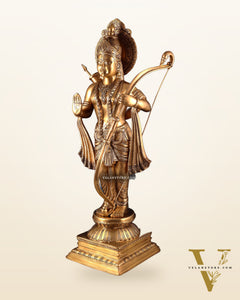 Pure Brass Lord Shri Ram Chandra Statue in Blessing Mudra – 31”