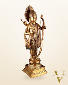 Pure Brass Lord Shri Ram Chandra Statue in Blessing Mudra – 31”