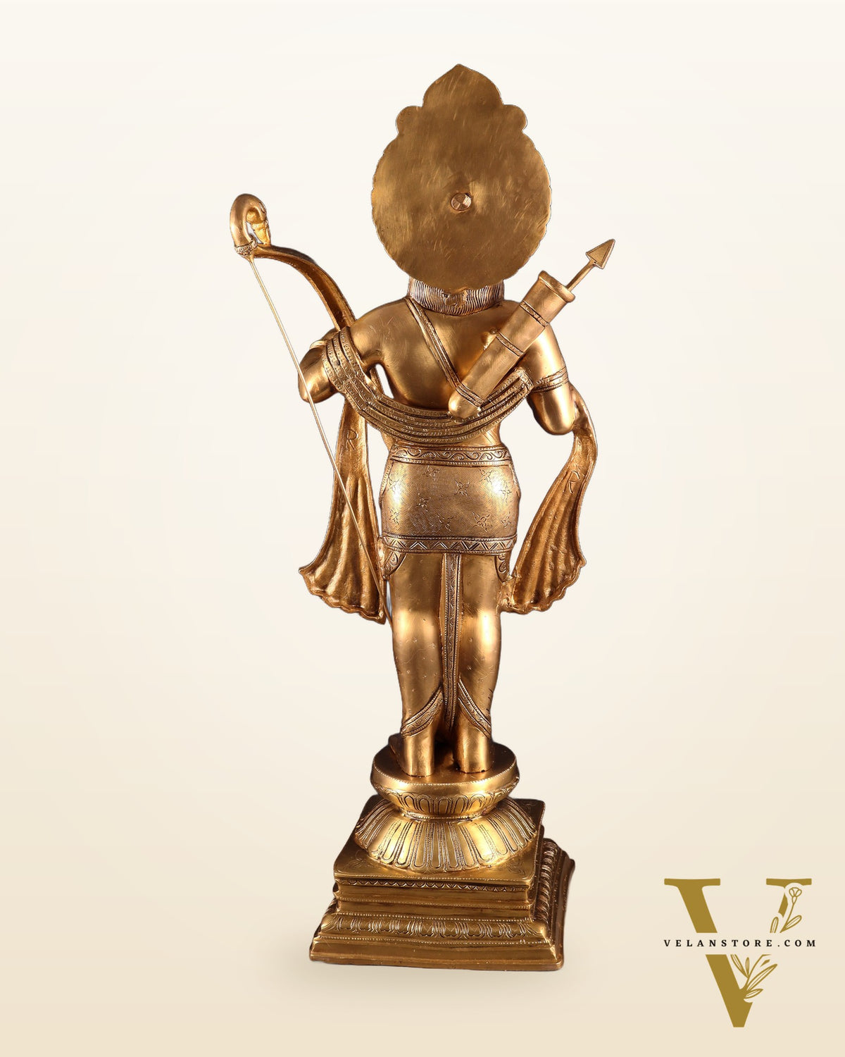 Pure Brass Lord Shri Ram Chandra Statue in Blessing Mudra – 31”