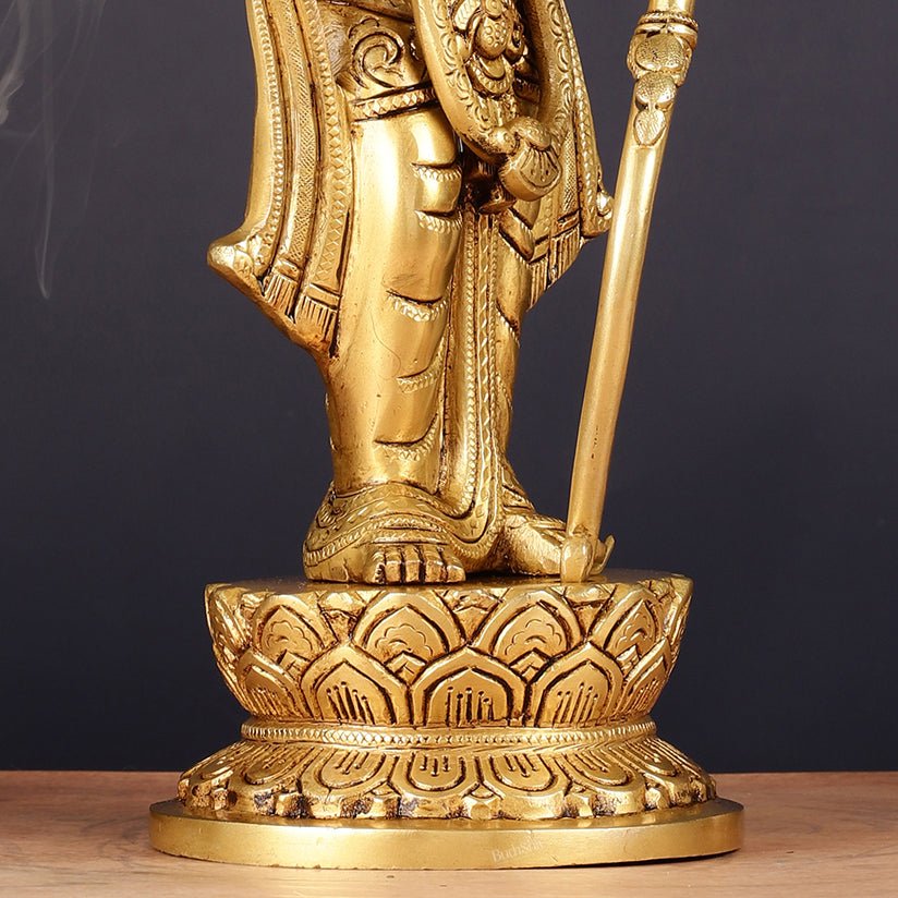 Pure Brass Lord Shri Ram Statue | Aashirwad Mudra | 12"