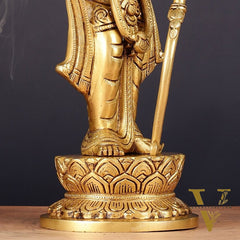 Pure Brass Lord Shri Ram Statue | Aashirwad Mudra | 12"