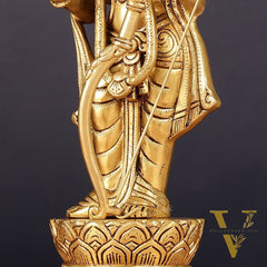 Pure Brass Lord Shri Ram Statue | Aashirwad Mudra | 12"