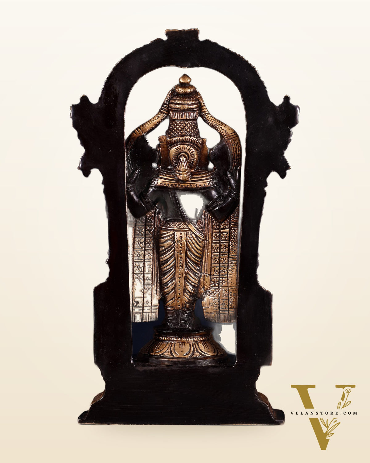 Pure Brass Lord Tirupati Balaji black Statue | Height: 12 inch