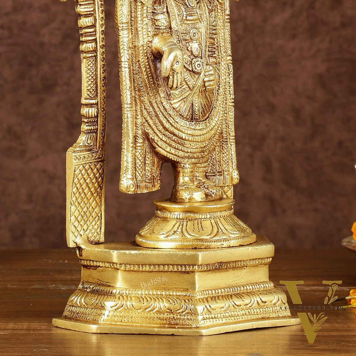 Pure Brass Lord Tirupati Balaji Statue | Height: 12 inch